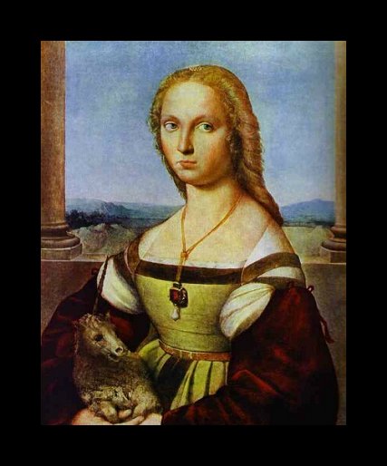Raphael painting, Portrait of a Lady With a Unicorn