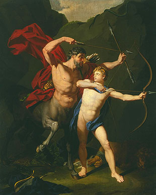 Regnault painting, The Education of Achilles by a Centaur 
