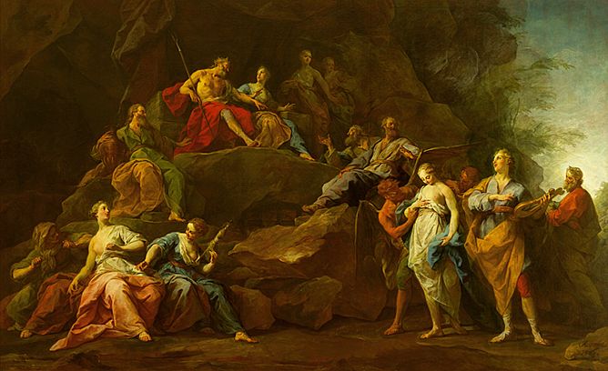 Restout painting, Mythological Scene 1763 