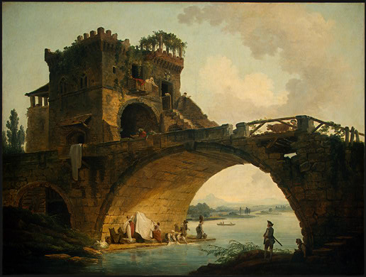Robert painting, The Old Bridge