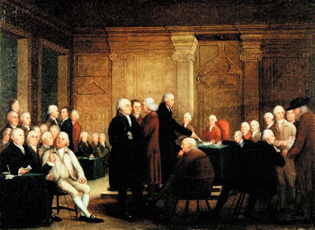Congress Voting the Declaration of Independence