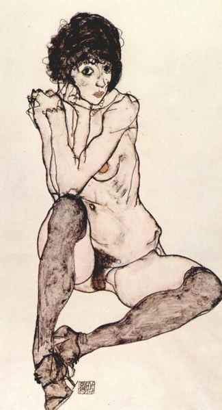 Schiele,  Sitting Woman