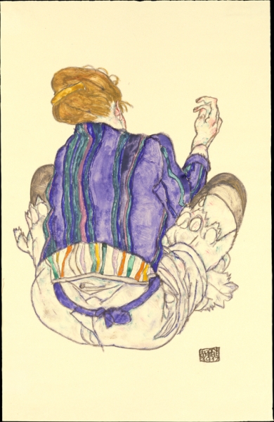 Schiele, Seated Woman, Back View
