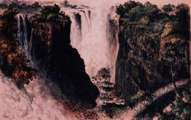 The Falls from the West End of the Chasm 1862