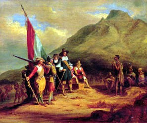 The Landing of van Riebeeck at the Cape of Good Hope 1652
