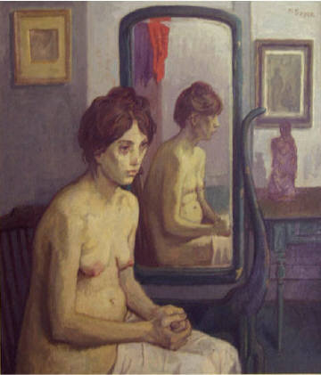 Cynthia Nude before a Mirror