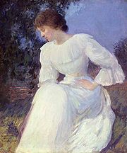 Tarbell, Woman in White, 1890