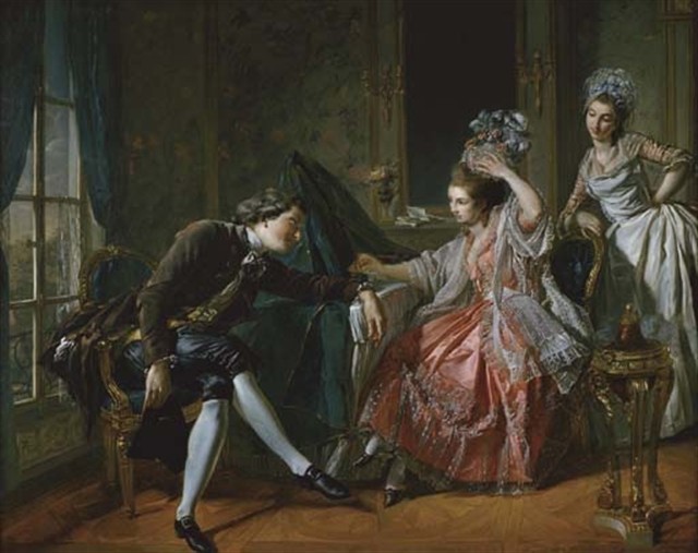 Interior with Two Ladies and a Gentleman 1776