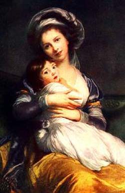 Vigée-Lebrun painting, Mme Vigee Lebrun and her Daughter