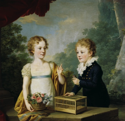 von Fuger painting, Two Children