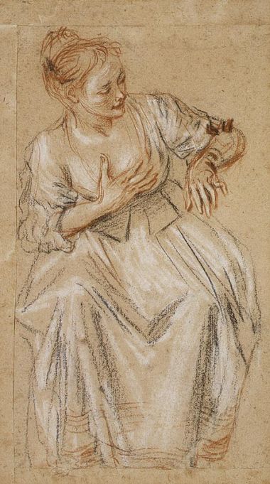 Watteau, Seated Woman