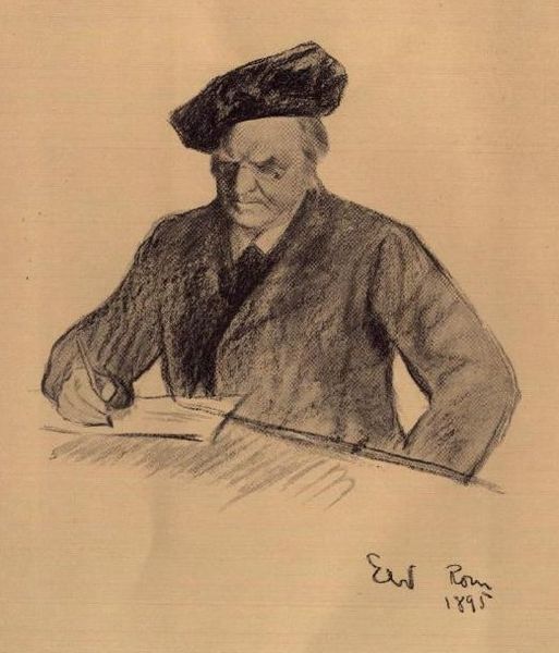 Drawing of Bjornstjerne Bjornson, by Werenskiold
