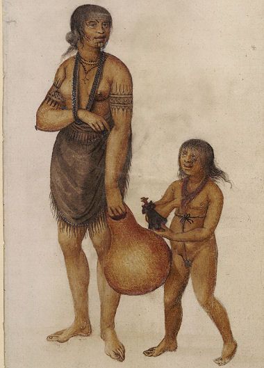 White,A wife of an Indian wereowance or chief of Pomeiooc