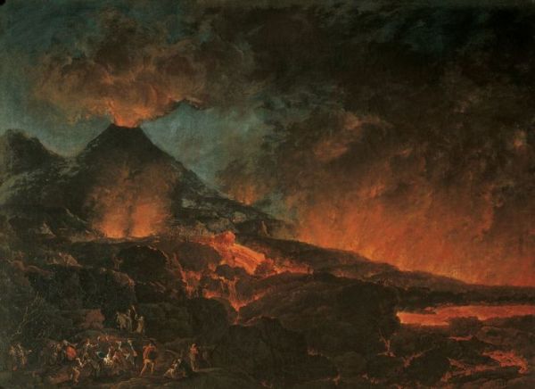 Wutky, Mount Vesuvius eruption scene