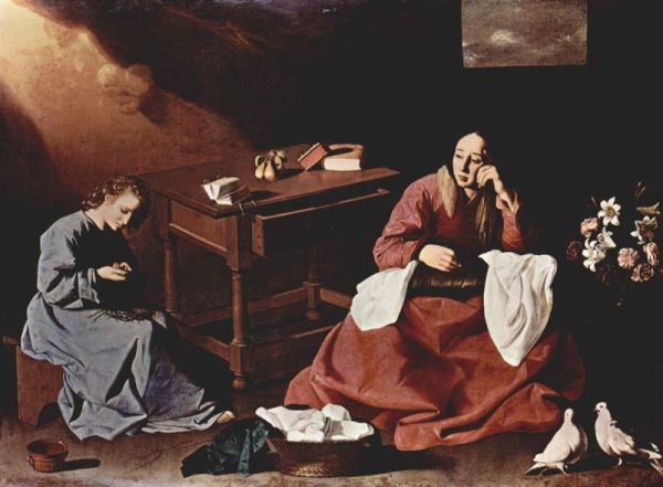 Zurbarán, Christ and the virgin in the house of Nazareth