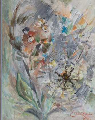3. Flowers. 1996. Oil on Masonite. 