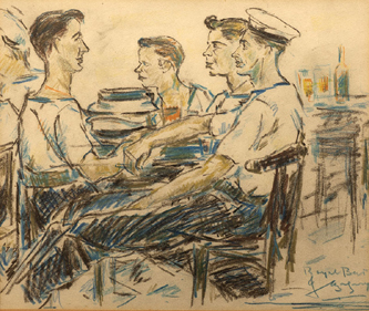 2. Sketch of three men