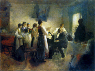 3. Village Choir. 1900. Oil on Canvas. National Gallery of Slovenia. 