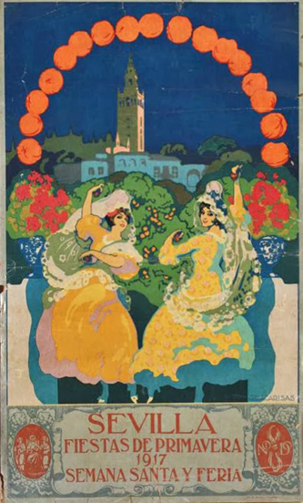 2. Poster for Sevilla “Fiestas de Primavera.” 1917. 