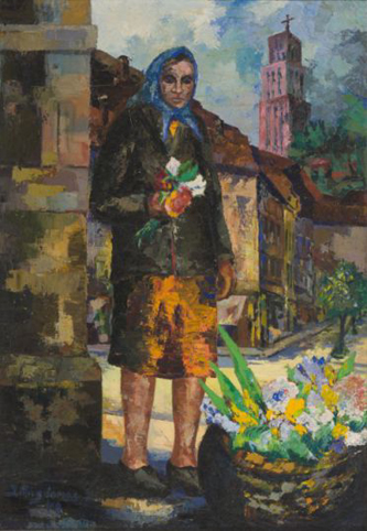 4. Flower Seller. 1948. Oil on canvas. 