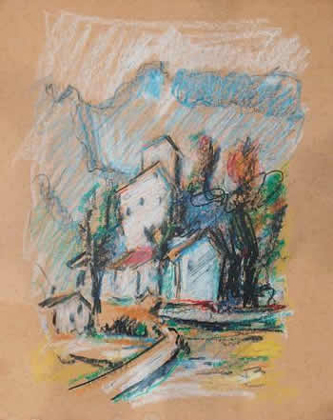 5. Humci. 1963. Sketch. Pastel on paper. 40 x 34 cm. Private Collection. 