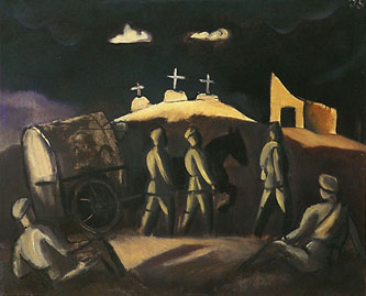 2. White Crosses. 1916. Oil painting. 