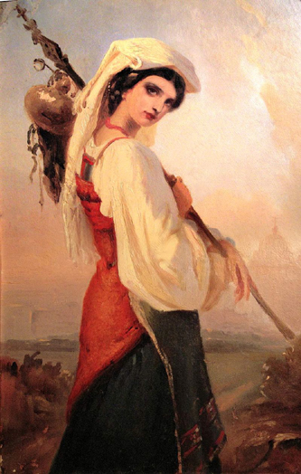 4. Italian Maiden on Her Way to Rome. 1850. Oil on Canvas. 