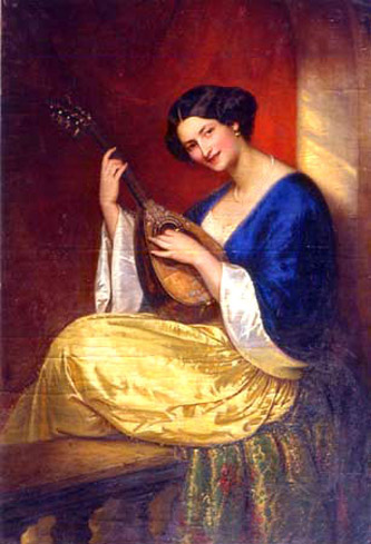5. Mandolin Player. 1851. Oil on Canvas. 