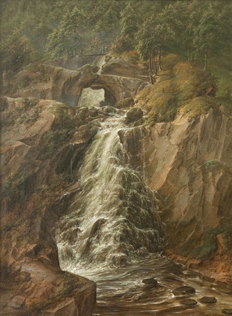 2. Waterfall near Salzburg. 1851. 