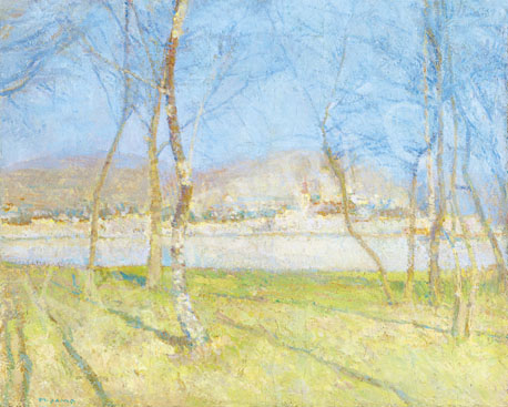 1. By the River in Spring. Not dated. Oil on Canvas. 