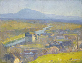4. View of Ljubljana Moor. 1925. Oil on Canvas. 