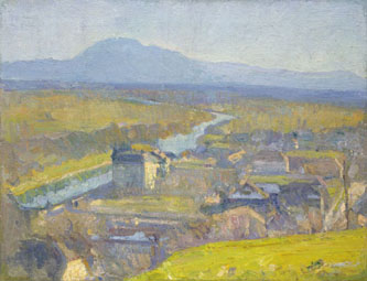 4. View of Ljubljana Moor. 1925. Oil on Canvas. 
