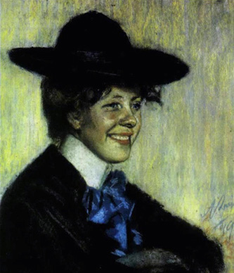 2. Portrait of Marie Under, Estonian Poet. 1904. Pastel. 