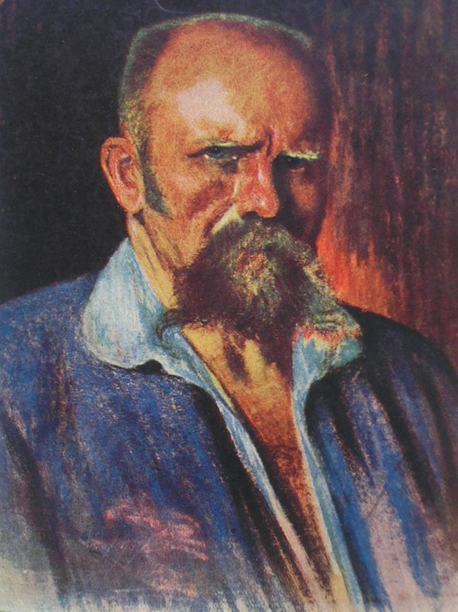 1. Self Portriat. 1920. Pastel. 
