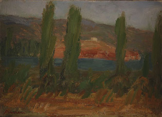 3. Ohrid Lake. 1950. Oil painting. 
