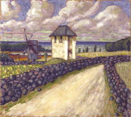 1. A Landscape with a Bell Tower. 1913-14. Oil on Canvas. 