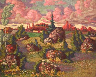 4. Landscape with Rocks. 1913-14. Oil on Canvas.