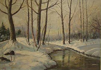 3. Snowscape. Oil on Canvas. 20th century. 