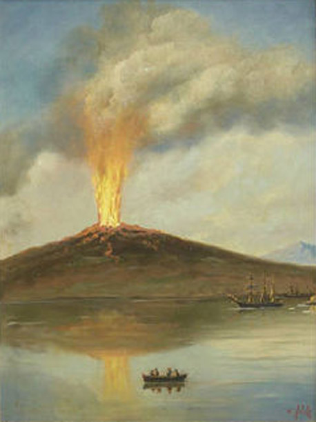 1. The Volcano. Oil on Canvas. 20th century. 