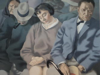 3. Passengers. 1929. Oil painting. 
