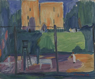 4. Toomemäe motiiv. 1936. Oil on Paper. Tartu Art Museum