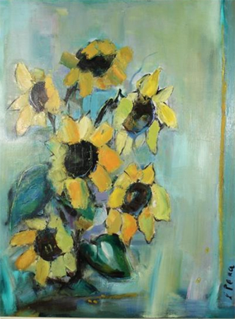2. Flowers. Not dated. Oil on Canvas. 