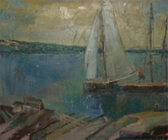 4. Sailboats. 1955. Oil on Canvas. 