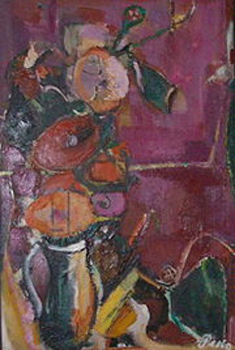 1. The Flowers. 1949. Oil painting. 