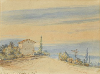 5. Italian Landscape. Undated. Watercolor on paper. Art Museum of Estonia. 