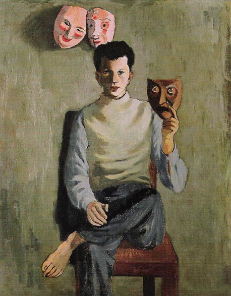 1. Boy with Masks. 1950. Oil on Jute. 