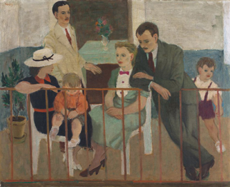 3. On Balcony I. 1937. Oil on Canvas. Narodna Galerija. 
