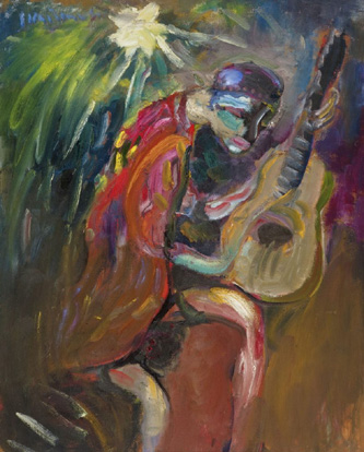 2. Gitaristas nakčia. 2005. Oil painting. 