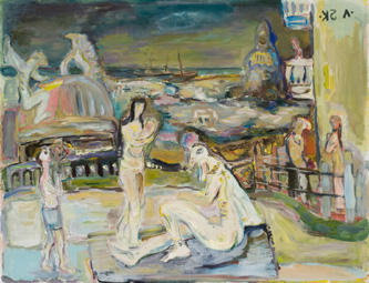 4. Mitologinė kompozicija. 1986. Oil painting. 