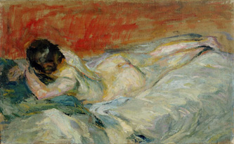 3. Reclining Female Nude. 1915. Oil on Canvas. 
